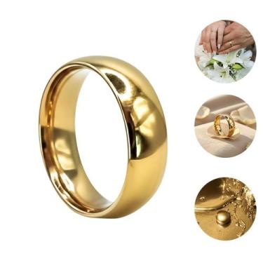 Imagem de Aliança de Tungstênio Ouro 18K 6mm tradicional anatômica - Oremte, 20