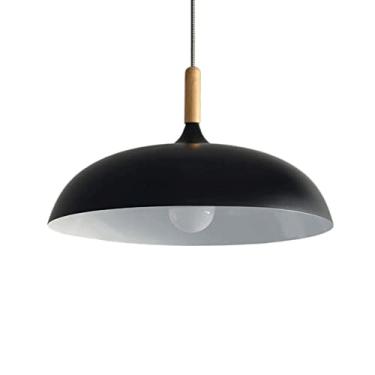 Imagem de CHENKUI Abajur de arte de madeira de cabeça única, luminária decorativa pendente vintage luminária de teto luminárias de teto para bar de restaurante luminárias industriais compatíveis com LED