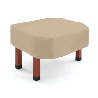 Imagem de Covermates Capa de mesa de pebolim - Material leve, resistente ao clima, tiras de fivela ajustáveis, capa para uso ao ar livre, 132 cm L x 132 cm P x 38 cm A, marrom clássico