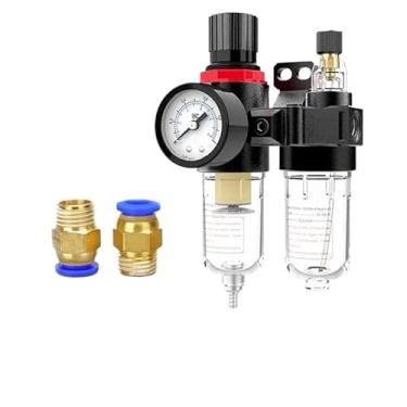 Imagem de O filtro de ar separador de óleo e água do compressor de ar AFC2000 AFR2000 + AL2000 G1/4 é usado para reduzir o regulador de válvula de pressão DWBPGVUN(AFC w (PC12-02x2))