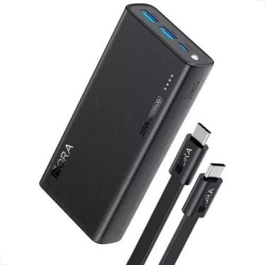 Imagem de Carregador Portátil 20000mah Power Bank Celular E Tablet - 1HORA, Pret