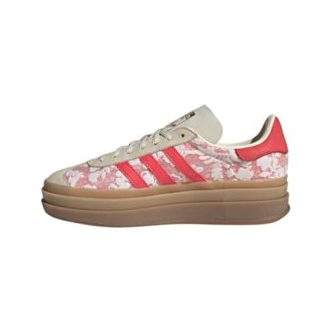Imagem de adidas Tênis feminino Ftwwht/Crewht/Betsca Gazelle Bold W FTWR branco creme/melhor escarlate 34, Multi, 9.5 Wide