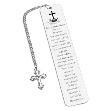 Imagem de Presentes de batismo para meninas, meninos, confirmação cristã, presentes de batizado para adolescentes, afilhado, batismo, religioso, católico, marcadores para mulheres, homens, primeira comunhão