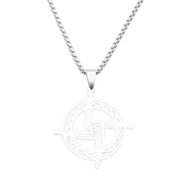 Imagem de Colar de joias tradicionais irlandesas para mulheres e homens, cruz celta, runa, viking, pingente irlandês, joia espiritual, presente, B