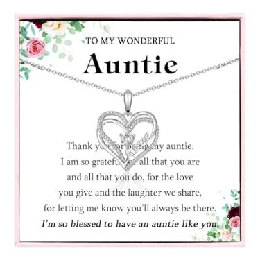 Imagem de Colar de meias para meninas e mulheres, corações entrelaçados duplos para minha filha, irmã, tia, sobrinha, avó, vovó, joias, Natal, Dia das Mães, Páscoa, presente de aniversário para meninas