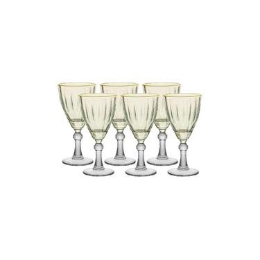 Imagem de Conjunto de Taças para Água/Vinho Hauskraft Dominic em Vidro 275 ml Verde - 6 Peças