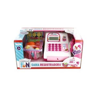 Imagem de Caixa Registradora Rosa Com Luz e Som Creative Fun Multikids - BR387 BR387