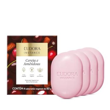 Imagem de Eudora Instance Sabonete Vegetal em Barra Perfumado Cereja e Amêndoas 4x80g