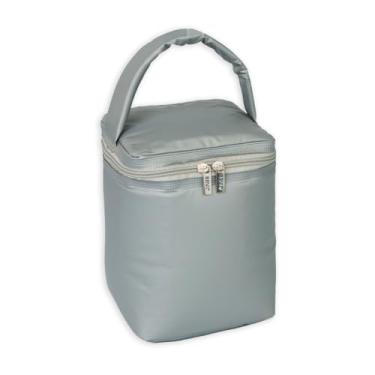 Imagem de Bolsa Térmica4,5 Litros, Frasqueira Térmica Impermeável, Cinza, Lancheira Térmica Compacta, Conserva Alimentos e Bebidas, Ideal para Trabalho, Academia e Uso Diário