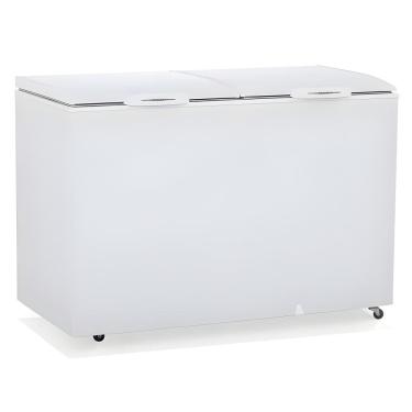 Imagem de Freezer Horizontal Dupla Açao Ghb-410 Bin Inverter Branco 2 Tampas Cega 411L Bivolt - Gelopar