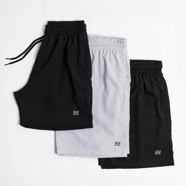 Imagem de Kit 3 Bermudas Masculinas Academia Treino Praia Corrida Shorts Elástico Luzzoo-Masculino