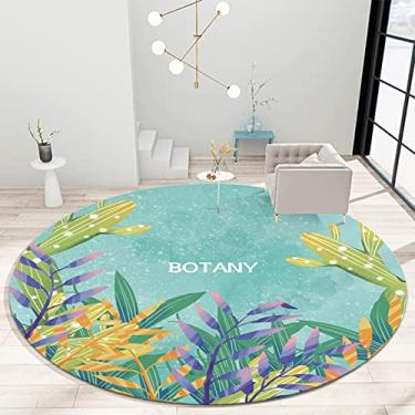 Imagem de Tapete redondo, tapete de área de poliéster macio antiderrapante tapete redondo lavável tapetes internos para sala de estar, quarto, decoração de casa, B, diâmetro 200 cm
