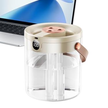 Imagem de Umidificador Para Quarto,Humidificador Sem Fios com 3 Bicos e Display Digital - Purificador de Ar Compacto - para Casa Quarto de Dormir Casa de Banho Sala de Estar Berçário Estúdio Escritório