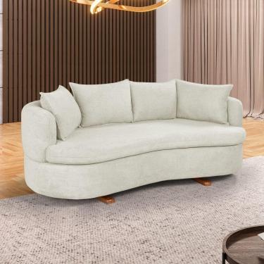 Imagem de Sofa 4 Lugares Boucle M-204 2m Living Estofados Martins Boucle Branco