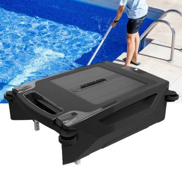 Imagem de Robô Limpador De Piscina Sem Fio, Carregamento Solar E Adaptador, Skimmer AutomáTico De Piscina, Funcionamento De 300 Minutos, Modo Duplo, Indicador Led