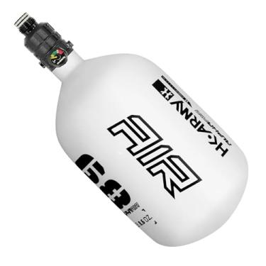 Imagem de HK Army Tanque de paintball HPA - Tanque leve Pro Alpha Air de fibra de carbono comprimido PRO Reg 4500psi (68ci - Blizzard PRO Silver, 68ci)