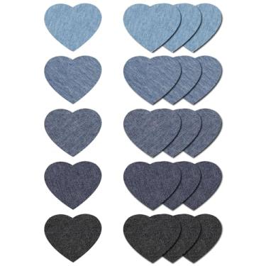 Imagem de YELARXI Remendos de ferro para roupas, remendo de reparo de tecido jeans - adequado para acampamento ao ar livre - barraca - roupas - jeans - sofá - chapéu - decoração faça você mesmo) formato de