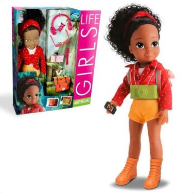 Imagem de Brinquedo Boneca Girls Life Adventure 100% Vinil Com Acessórios Faz de