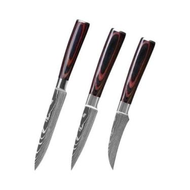 Imagem de Conjunto De Facas De Cozinha Profissionais Em Aço Inoxidável Para Desc