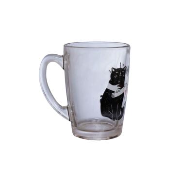 Imagem de Caneca Vidro Meu Amigo Gato 320ml - Charmosa e Divertida