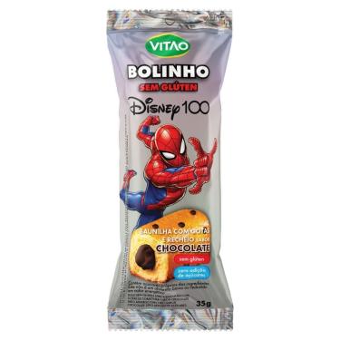 Imagem de Bolinho Vitao Baunilha com Gotas e Recheio Sabor Chocolate sem Glúten Homem Aranha 35g