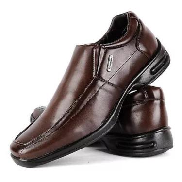 Imagem de Sapato Masculino Social Antistress Anatômico Marrom - Sapatofran, Marr