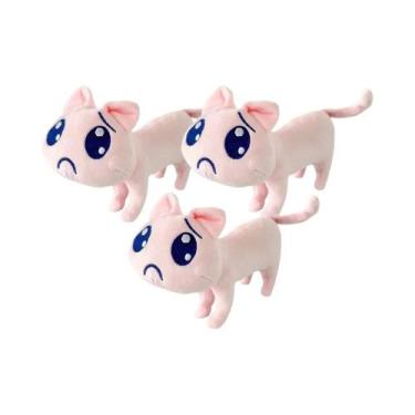 Imagem de Brinquedos De Pelúcia Gato Triste Rosa Kawaii, Mini Boneco De Gato Des