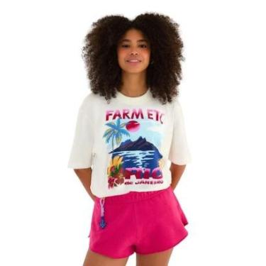 Imagem de Tshirt Farm Rio Ipanema Silk Poster Off White-Feminino
