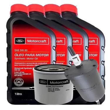 Imagem de Kit Troca De Óleo 5w30 E Filtro Ford New Fiesta 2014 A 2019 - Ford Mot
