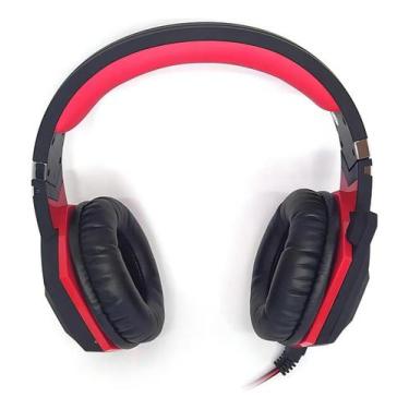 Imagem de Headset Gamer Profissional Vermelho com Microfone para Jogos Online - 