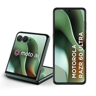 Imagem de Smartphone Motorola Razr 60 Ultra 5G 1TB 16GB RAM Câmera Traseira 50 MP OIS + 50 MP Selfie 50 MP Tela 7.0" Verde