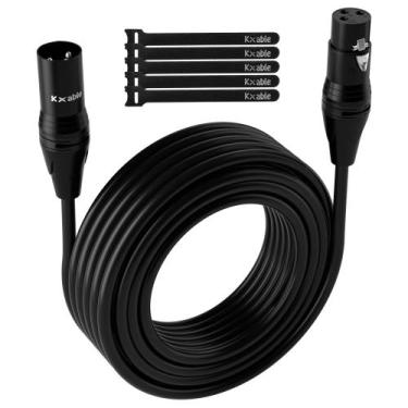 Imagem de Cabo de microfone XLR ajustável 15 m 3 pinos blindado balanceado - Kxa