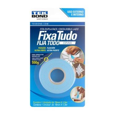 Imagem de Fita Fixa Tudo Espuma Dupla Face 19mm X 1,5M Ultra Forte - Tekbond