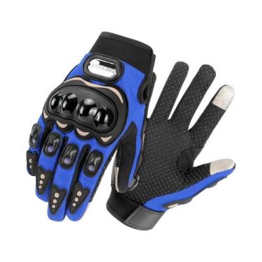 Imagem de Luvas De Couro Masculinas Para Motociclismo De Verão, Respiráveis, Par