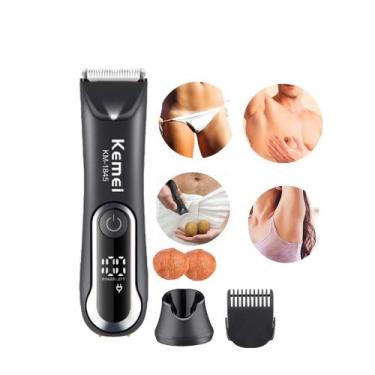 Imagem de Maquina kemei Aparador de Joias Masculina KM1845 Unissex Lamina Cerami