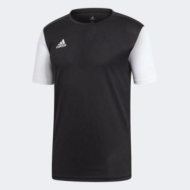 Imagem de Camisa Estro 19 Adidas Masculina - Exclusiva, Preto, Branco, G