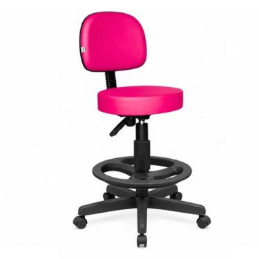 Imagem de Cadeira Mocho Alto Alice Com Encosto para utilizar com Macas de Clinic