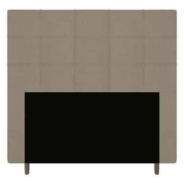 Imagem de Cabeceira Cama Box Casal Leiria 140cm Suede Bege