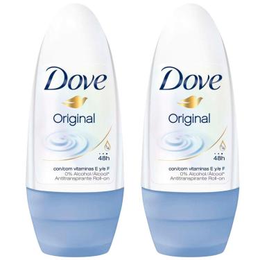 Imagem de Kit Desodorante Antitranspirante Roll On Dove Original - 50ml - 2 Unidades
