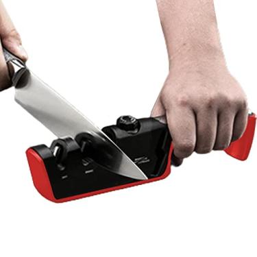 Imagem de Amolador de facas de cozinha - Afiador de Facas de Cozinha Afie Rapidamente,Afiador do Chef com base de silicone antiderrapante, fácil de usar para cozinha, camping,