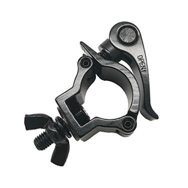 Imagem de Braçadeiras de fixação de luz para palco Truss O Load 74,8 kg Heavy Duty DJ Liga de alumínio Montagem de gancho Ajustável 1-1/4-1-3/8" 32-35 mm Diâmetro do tubo.