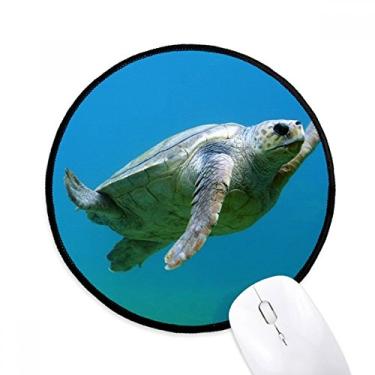 Imagem de DIYthinker Tapete de rato marinho tartaruga oceano animal tapete de mesa escritório tapete redondo para computador