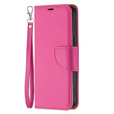 Imagem de Carteira macia de couro de luxo Candy Case para iPhone 12 13 14 Mini 11 Pro XS Max X XR 8 7 6 6S Plus SE PU Capas de telefone capa, rosa vermelha, para iPhone14plus