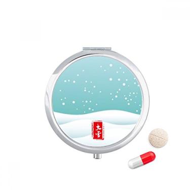 Imagem de Caixa circular Great Snow Twenty Four Solar Term pill Case Pocket Medicine Storage Box Dispenser Recipiente