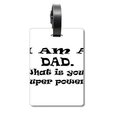 Imagem de Super Power Bolsa de viagem com citação do festival dos pais, etiqueta de bagagem, etiqueta para cartão de bagagem