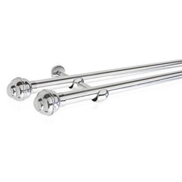 Imagem de Kit Varão Duplo Cromado 4 Metros 19 Mm X 19 Mm ADMIRARE