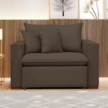 Imagem de Poltrona Retrátil 100cm Barcelona Marrom