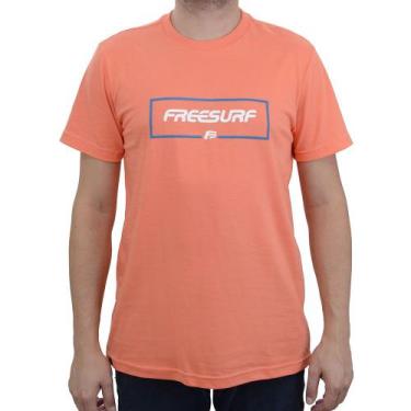 Imagem de Camiseta Masculina Freesurf Mc Square Laranja - 110405460 - Free Surf
