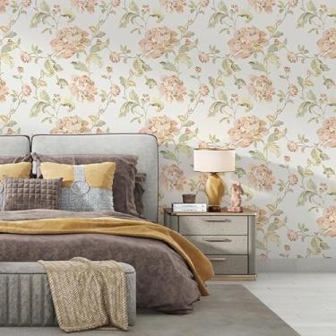 Imagem de Leliz Papers, Papel De Parede Adesivo Floral Rosa Em Tons Nude Rolo 12m