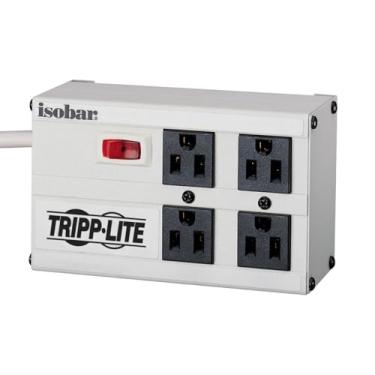 Imagem de Tripp Lite Protetor de surtos Power Strip Cabo de 1,8 m Ângulo direito Plugue 2, 4 Tomadas, Cinza, 4 Outlet